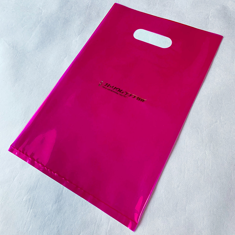キャリーバッグ ライト （B5）（スケルトンピンク） | 【超特急】短納期！小ロット！ビニール袋 ポリ袋印刷 袋どっとこむ！